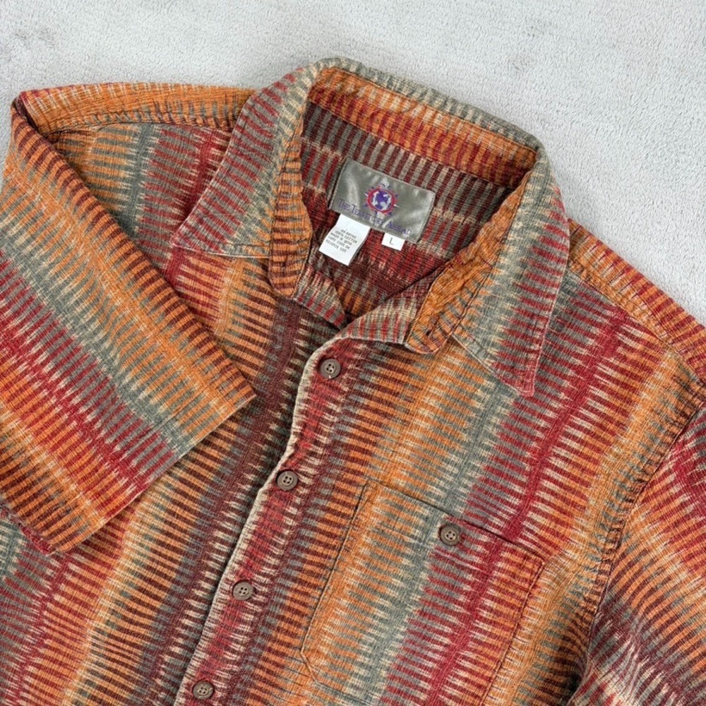 Vintage The Territory Ahead Shirt Men Large Multi Navajo Aztec Southwest Camp